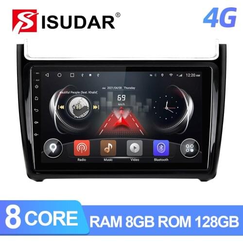 ISUDAR T72 QLED Android 10 Car Radio For VW/Volkswagen/POLO Sedan 2009-2017 Car Multimedia RAM 6GB 4G Camera DSP carplay No 2din