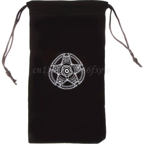 Velvet Pentagram Tarots Card Storage Bag Toy Jewelry Home Mini Drawstring Package