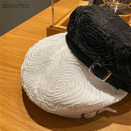 Berets Women Modern Stylish All-match Japan Style Popular Vintage Femme Beret Hat All-match Simple Outdoor Basic Womens Caps New