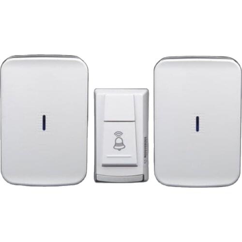 Wireless door bell with 2 receiver & power by AA battery doorbell Waterproof 280 Meter door chime door ring digital signal ring