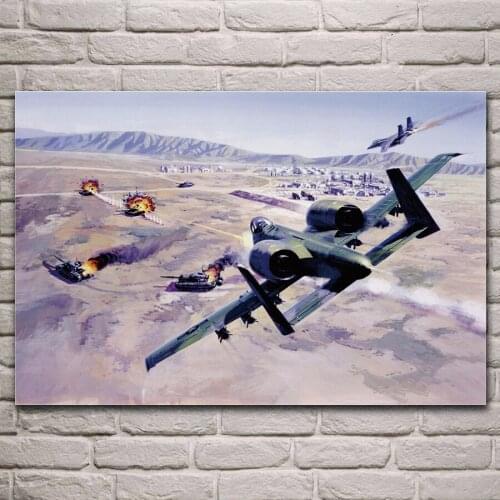 Air warplane battle A-10 Thunderbolt II aircraft posters on the wall picture home living room decoration for bedroom KJ870
