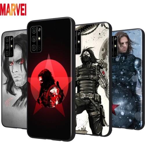 Marvel Winter Soldier Art Soft TPU For Huawei Honor 20i 10i 20E V9 9A 9N 9S 9i 9X 9C 9 Play 3E Lite Pro RU Black Phone Case