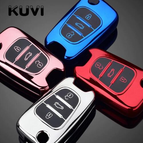 Car key case for kia sportage rio 3 soul optima ceed pro k5 k2 pride for hyundai i20 i30 ix20 ix35 elantra accent shell cover