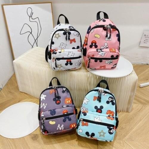 Disney Backpack For Baby Boys Girls Minnie Mickey Mouse Children Lovely Schoolbag +shoulder bag Kindergarten Schoolbag Kids Gift