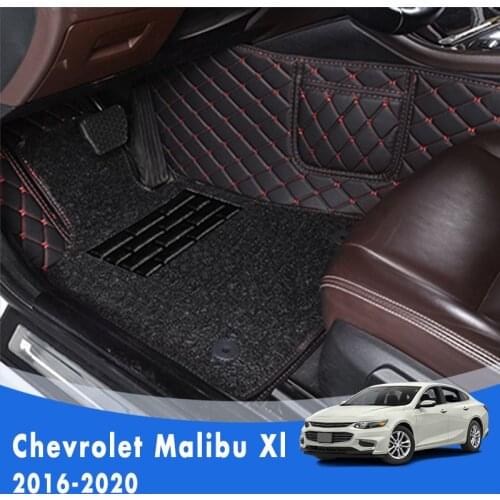 For Chevrolet Malibu Xl 2020 2019 2018 2017 2016 Luxury Double Layer Wire Loop Car Floor Mats Carpets Foot Pads Auto Accessories