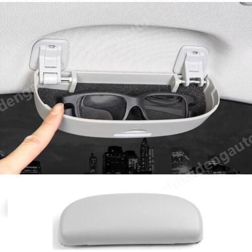 For Honda Accord 2018-2020 Car Sunglasses Beige Case Holder Glasses Storage Box Car Styling Accessories