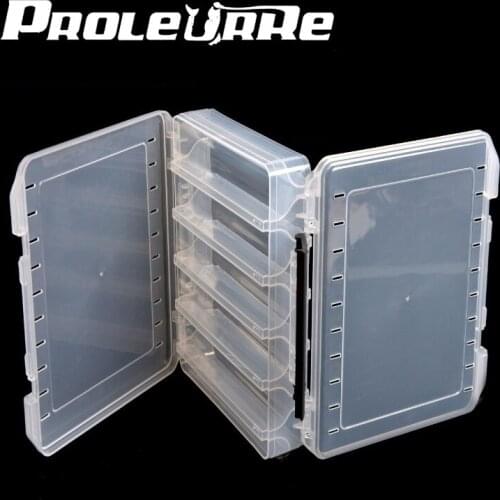 Carp Fishing Box Accessories Lures Bait Case Winter 12 Compartment Double Sided Transparent Shrimp Box Boxes for Fishing Tackle