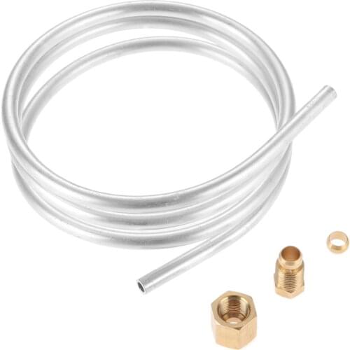 Pilot Burner 1/4 Aluminum Tubing With Fittings M10x1 Female And Male Length 1 Meter For Valve Connection Aluminum Solid Brass