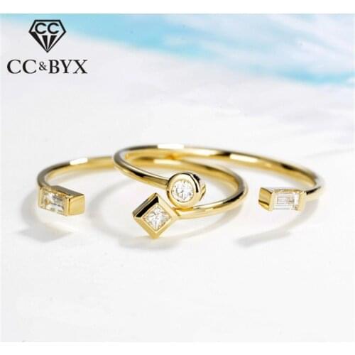 CC Rings For Women Adjustable Simple Ring Personality Cubic Zirconia Joint Bijoux Ladies Jewelry Anillos Mujer CC1509