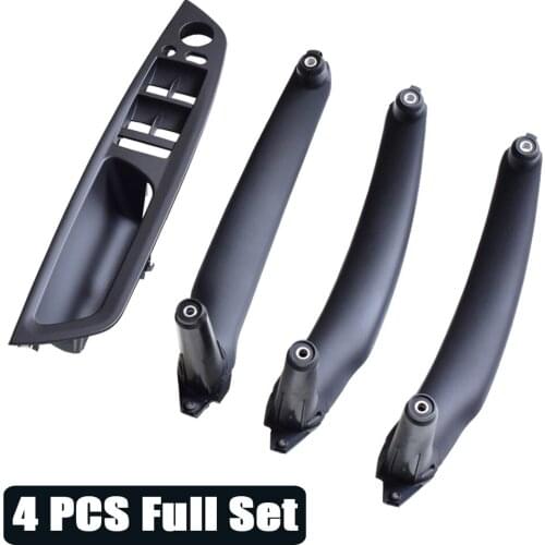 Set Beige Black Armrest Car left front Interior Door Handle Inner Panel Pull Trim Cover For BMW X5 E70 LCI xDrive35i 2011-2013