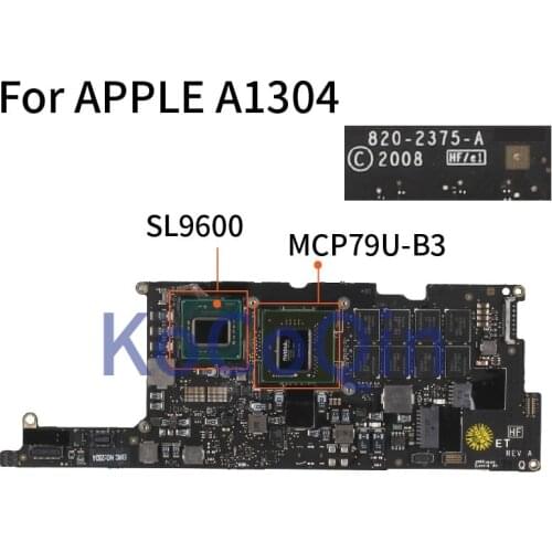 For APPLE A1304 SL9600 Laptop Motherboard 820-2375-A MCP79U-B3 2008 Notebook Mainboard