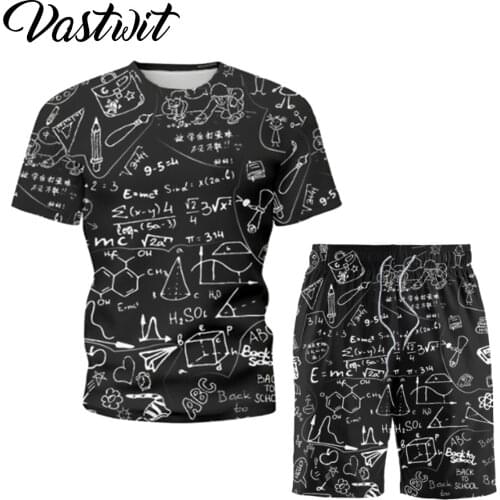 2Pcs Men Short Sleeve Sets Summer Comfort Fabric Men T-Shirt and Shorts Suits