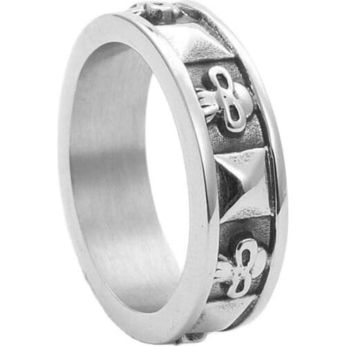 Mens Ring Punk Rock Smooth 316L Stainless Steel Signet Ring For Men Hip Hop Party Jewelry Wholesale Male Wedding Anel