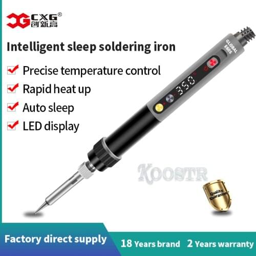 New CXG Electric Soldering Iron Rework Tool Welding Equipment Intelligent Sleep Digital Display Solder Station E60S 60W 110W