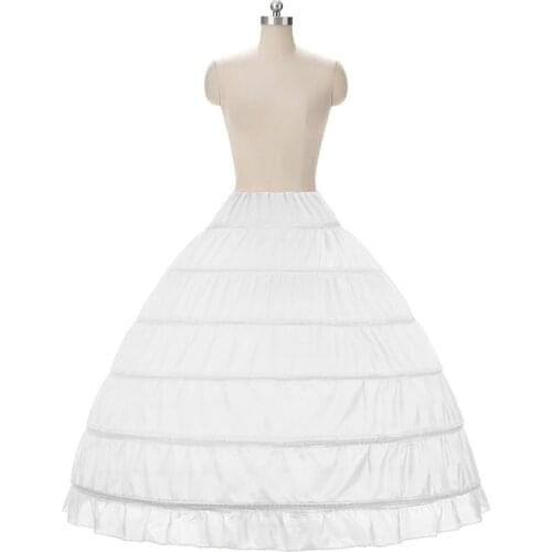 Wholesale 6 Hoops Bridal Wedding Petticoat Marriage Gauze Skirt 2017 Crinoline Underskirt Wedding Accessories Jupon Mariage