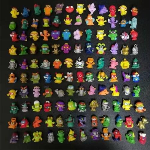 5pcs Original Superzings Zomlings Action Figures Dolls 3CM Super Zings Garbage Collection Toys Model for Kids Playing Gift