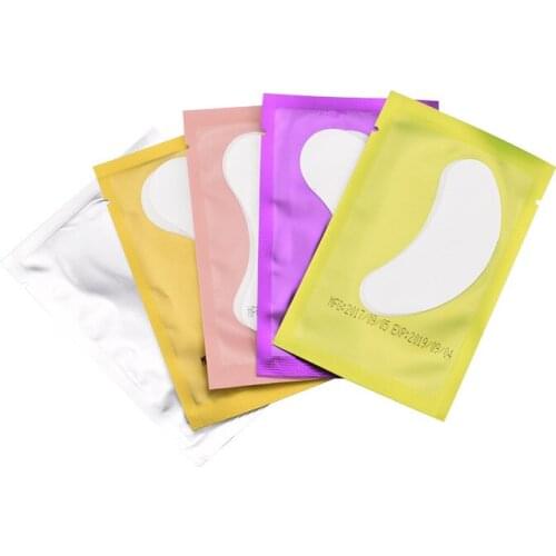 50Pairs/Lot Patches for Eyelash Extension Under Eye Pads Paper Patches Pink Lint free Stickers for False Eyelashes