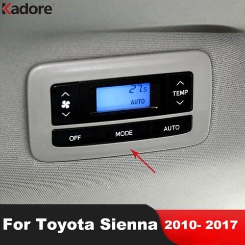 Car Interior Accessories For Toyota Sienna 2011 2012 2013 2014 2015 2016 ABS Matte Rear Seat AC Switch Adjust Panel Cover Trim