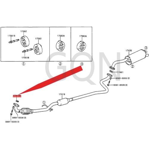 Exhaust pipe gasket 1999-Toy ota VIT ZYA RIS ECH OFU NCA RGO SCI ONX BCO ROL LAS PAC IOA VAN ZA Exhaust pipe ear glue