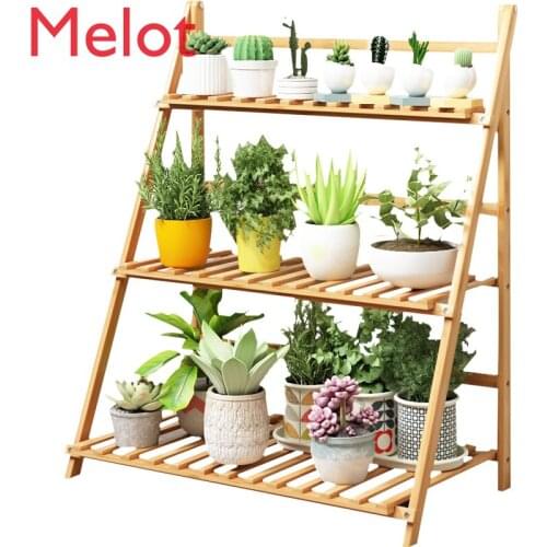 European-Style Simple Flower Stand and Door Solid Wood Multi-Layer Decorative Floor Shelf Plant Rack Family Decorative Storage