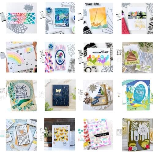 Flower Rectangle Triangular Frame Cloud Patch Cut Metal Die And Stencil Stamps For Scrapbooking Stencil Album Paper Diy Gift