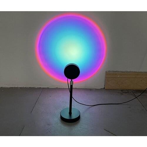 Rainbow Sunset Projector Night Light Led USB Sun Projection Desk Lamp for Bedroom Bar Coffee Bedside Wall Decoration Table Light