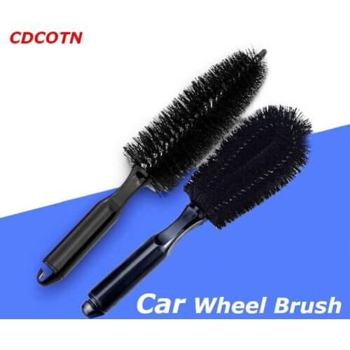 Vehicle Wheel Brush Washing Car Tire Rim Cleaning Tool Handle Brush Tool for Car Truck Motorcycle Bicycle Auto Accessories
