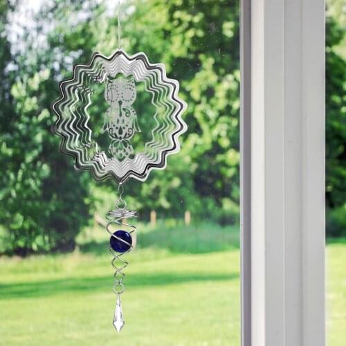 Owl wind chime garden decoration outdoor wind spinner home decor balcony suncatcher indoor decoration butterfly windspiel, tuin
