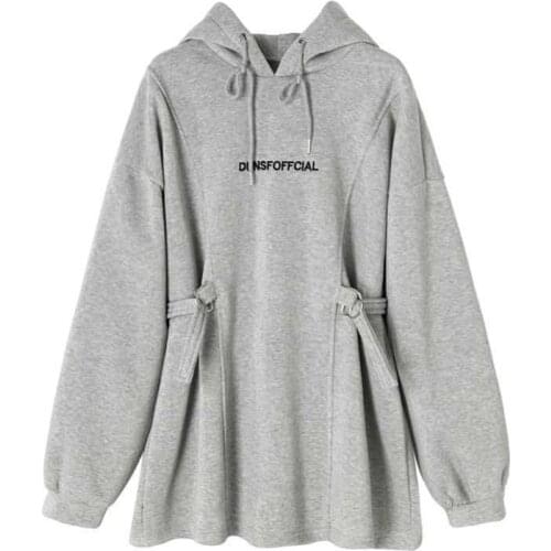 Women Spring Casual Plus Size Minimalist Hooded Female Long Sleeve Sweatshirts Pullovers Girls Leeter Embroidery Hoodie Harajuku