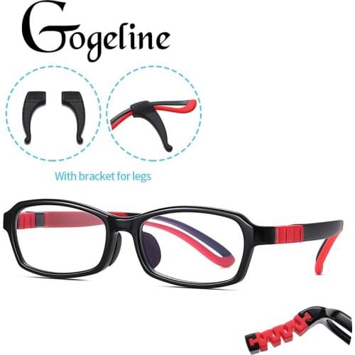 TR90 Anti Blue Light Kids Square Glasses Frame Boys Girls Ultralight Optical Sepectacles For Children Computer Eyeglasses