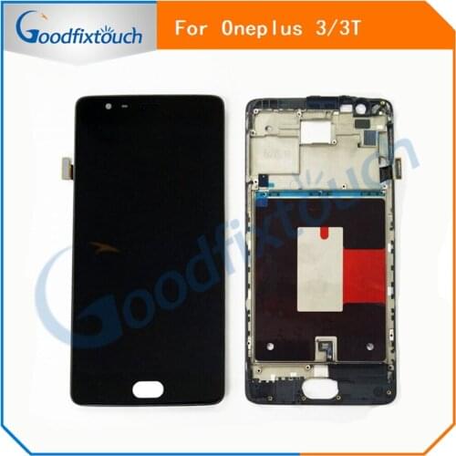 LCD Display Touch Screen Digitizer Assembly With Frame For Oneplus 3 One Plus 3 3T A3010 A3003 Replacement Parts