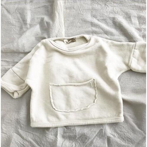 2020 New Girls Boys T Shirt Cotton Long Sleeve Autumn Fashion Boys Sweatshirt 2-7t Q107