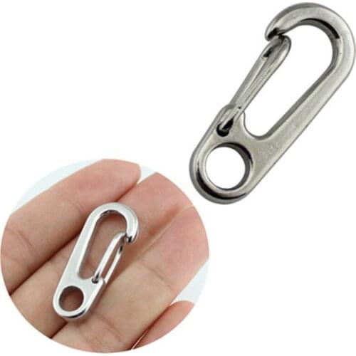 5Pcs Mini Spring Hanging Buckle Backpack Clasps Climbing Carabiners EDC Keychain Outdoor Camping Paracord Tactical Survival Gear