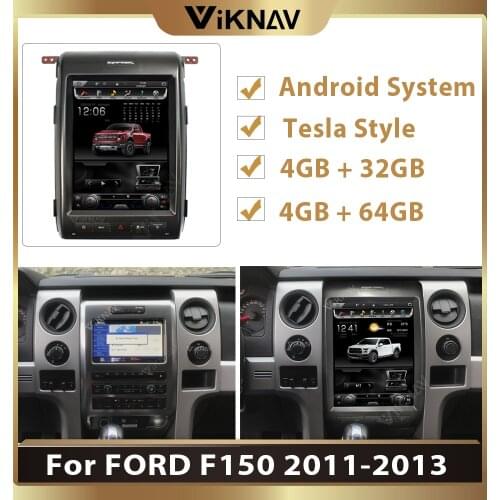 Android vertical screen car multimedia DVD player For-FORD F150 2011 2012 2013 GPS navigation support carplay