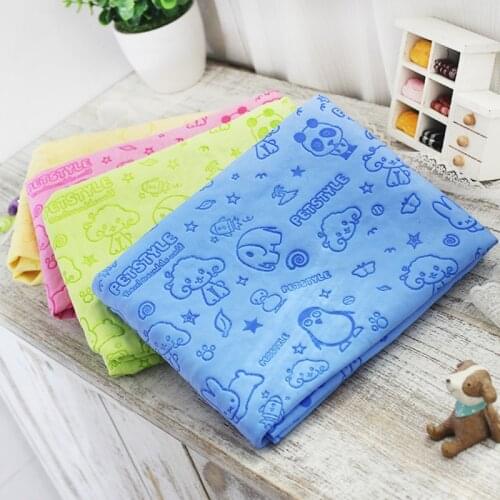 Pet Bath Towel 85*33CM Glove Suede Quick-Dry Absorbent Water Towel Ultra-Absorptive Strong Suction Bath Product Cleaning Supplie