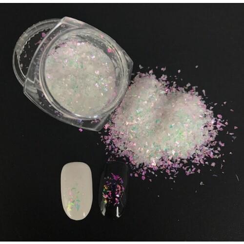Sparkly Mermaid 6 jars Nail Glitter Mix Irregular Laser Holographic Chrome Powder Dust Nail Flakes Sequins Manicure Glitter 23M