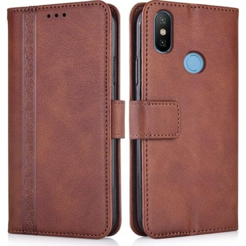 3d Embossed Leather Case for Xiaomi Mi 6X mi6X Case for Xiaomi Mi A2 MiA2 Back Cover Wallet Case With Card Pocket