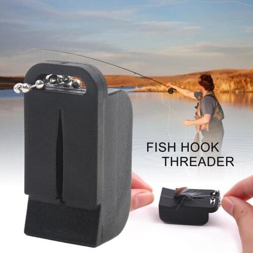 Line Holding Lightweight Lightweight Black Tippet Threader Hook Hand Tool for Fishing
