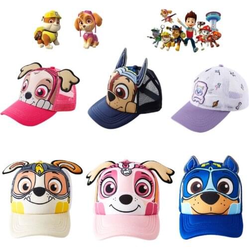 PAW Patrol Cartoon Childrens Sunshade Net Cap Chase Skye Anime Boys and Girls Cute Baseball Cap Outdoor Essential Cap