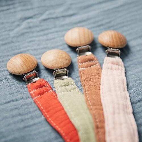 Baby Dummy Pacifier Chain Clip Solid Color Cotton Cloth Plush Toys Soother Nipples Holder Newborn Toy Feeding Supplies