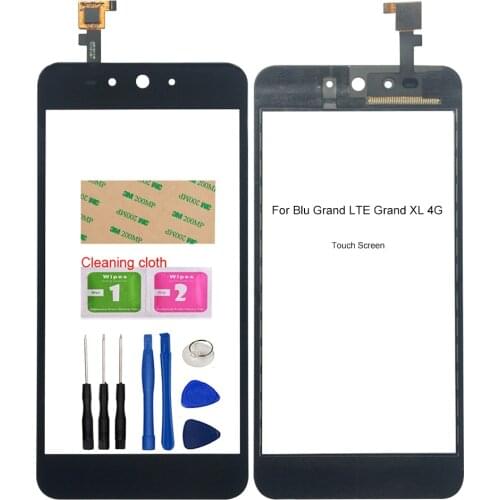 For Blu Grand LTE Grand XL 4G Touch Screen Digitizer 5.5'' Glass Panel Lens Sensor Assembly 3M Glue