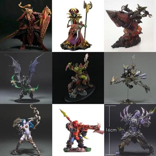 Toys DC WOW Tribal Orc Wolf Ride Raider Riding Thief Sylvanas Lich King Arthas Dwarf warrior Anime Action Figure Model Toys Gift
