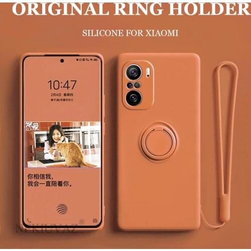 Ring Holder Case For Xiaomi Redmi Note 10 9 Pro Max Case Silicone Cover For Redmi Note 9S Pro Max Case For Poco F3 X3 NFC Cover