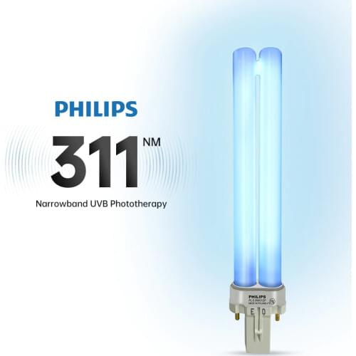PHILIPS 311NM Ultraviolet Phototherapy Lamp Tube UV Light Bulb UVB Lamp PL-S 9W/01/2P NB UVB 311nm Suitable