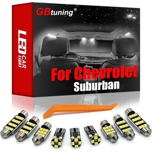 GBtuning Canbus Error Free LED For Chevrolet Suburban 1992-2020 2021 Vehicle Indoor Trunk Lamp Interior Light Accessories Kit