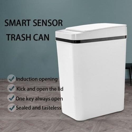 12L Intelligent Trash Can Automatic Sensor Dustbin Home Rubbish Can For Kitchen Bathroom Toilet Waterproof Narrow Seam