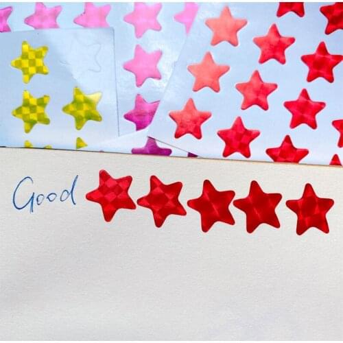 875pcs 20mm Five-pointed Star Stickers Children Stationery Creative School Reward Kawaii Sticker Kids Toy Stickers free shipping