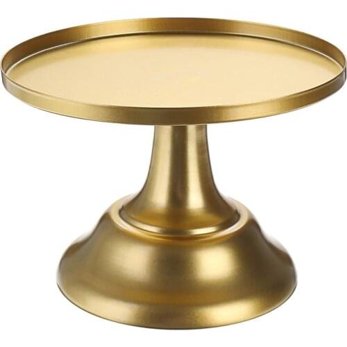 8 Inch Home Party Display Holder Wedding Decorative Iron Birthday Round Tray Dessert Fondant Desktop Afternoon Tea Cake Stand