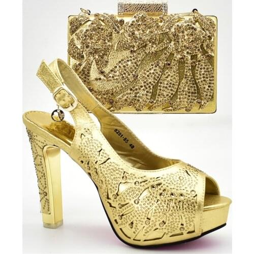 Latest Italian Shoes with Matching Bags for Wedding Luxury Shoes Women Designers Nigerian Women Party Pumps Women High Heels
