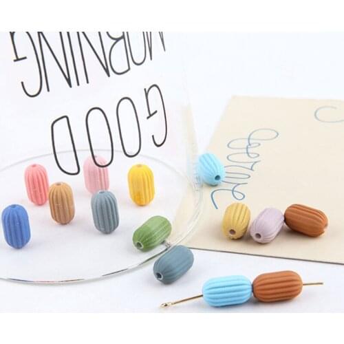 10 pieces / batch of acetate rubber paint striped column pierced charm, used for making accessories of self-made Earrings
